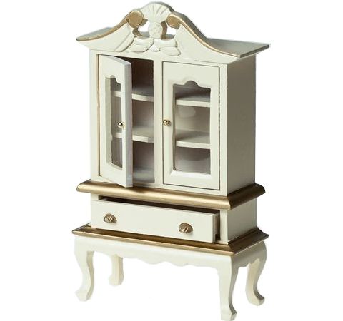 Застеклённый шкафчик (кремовый) 16х10х4 см