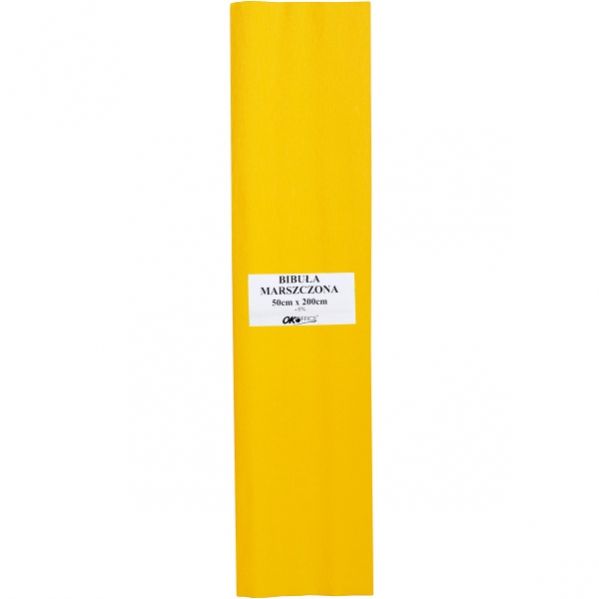 Гофрований папір 50х200см, жовтий. густина 32г/м² 