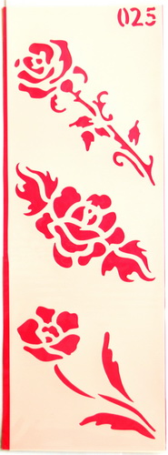 Трафарет многоразовый «Розы, мак-025»