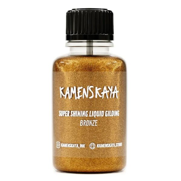 Супер сияющая жидкая быстрая поталь Kamenskaya БРОНЗА, 20 ml - фото 2