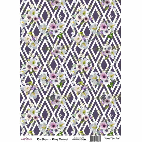 Декупажна картка на рисовому папері "Rice Paper Decoupage" А-4, № 566, Cadence 