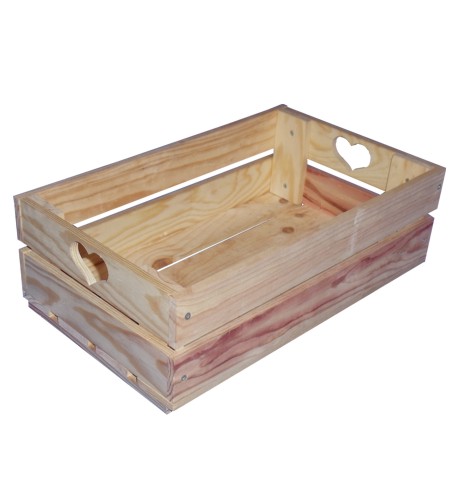 Реечный ящик из дерева №9 (низкий), 35*21*12 см