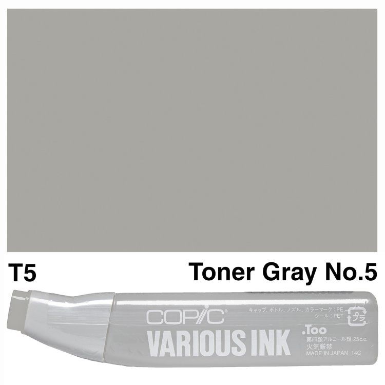 Чернила для маркеров Copic Various Ink, #T-5 Toner gray (Серый)