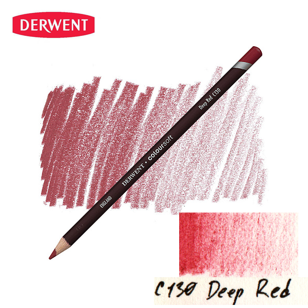Олівець кольоровий Derwent Coloursoft (C130) Червоний Темний. 