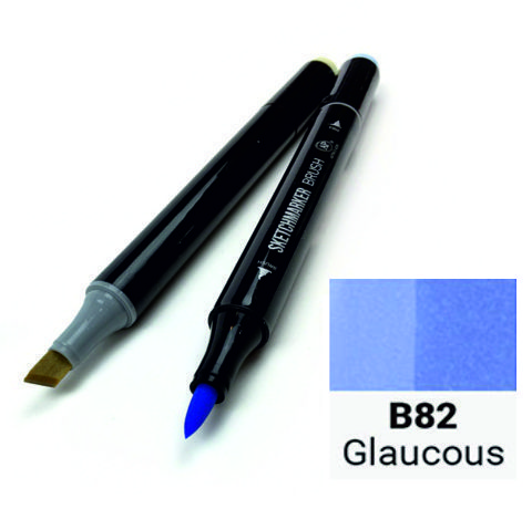Маркер SKETCHMARKER BRUSH, колір Сірувато-Блакитний (Glaucous) 2 пера: долото та м'яке, SMB-B082 