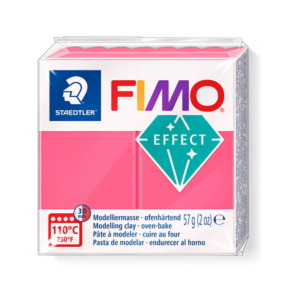 Пластика «FIMO Effect Translucent», 56 г. Цвет: Красный