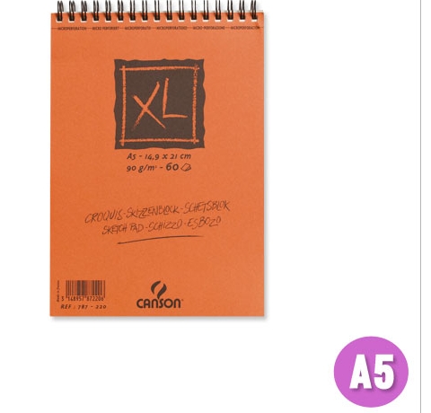 Блок бумаги для набросков и графики XL CROQUIS (60 арк.), 90 g, A5, Canson