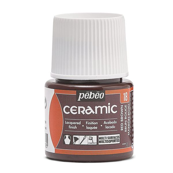 Фарби для скла та кераміки Pebeo «CERAMIC» Коричневий №18, 45 ml 