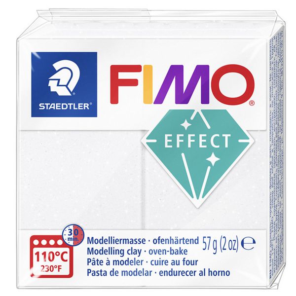 Пластика «FIMO Effect Metallic», 57 г. Цвет: Белая галактика - фото 1