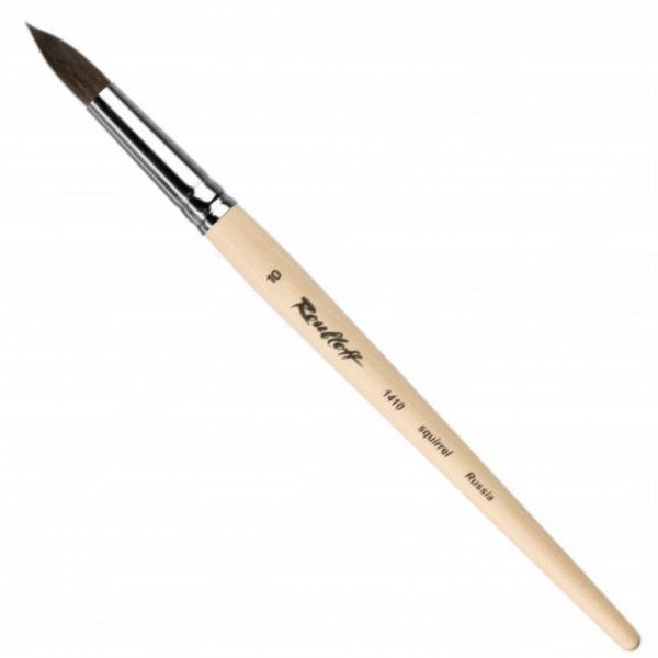 Кисть из волоса белки, 1410 «Roubloff» круглая, короткая ручка №10
