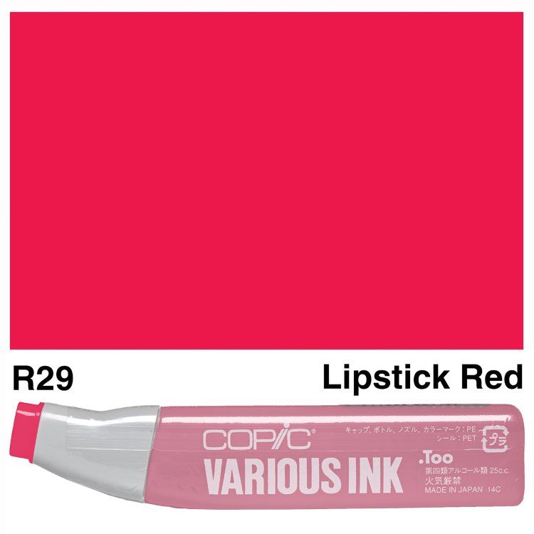 Чернила для маркеров Copic Various Ink, #R-29 Lipstick red (Червоний натуральний)