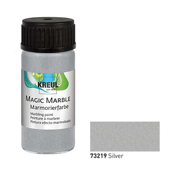 Краска для марморирования «Magic Marble» metallic, СЕРЕБРО, 20 ml