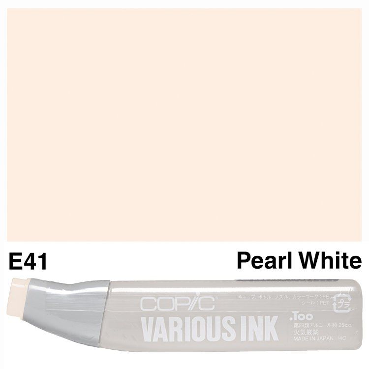 Чернила для маркеров Copic Various Ink, #E-41 Peаrl white (Белая жемчужина)