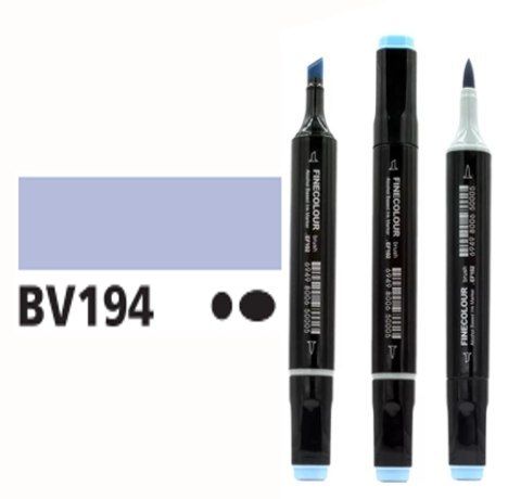 Маркер спиртовий Finecolour Brush 194 синя гортензія BV194 