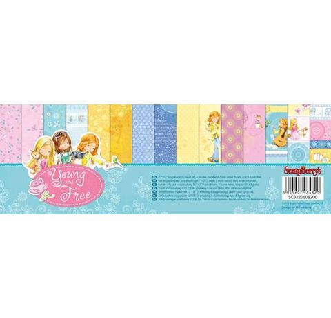 Набор бумаги ScrapBerry's «Подружки», 30,5*30,5 см, 190 gr, 9 л.