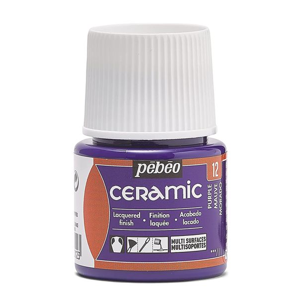 Краски для стекла и керамики Pebeo «CERAMIC» Пурпурная №12, 45 ml