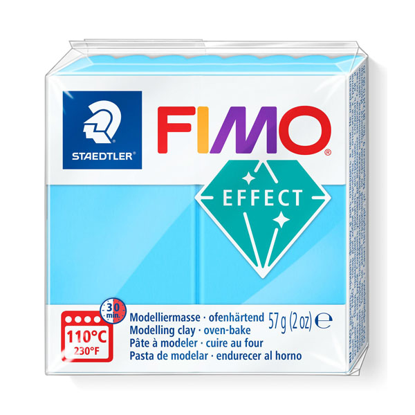 Пластика FIMO Effect NEON, 57г. ГОЛУБОЙ НЕОНОВЫЙ