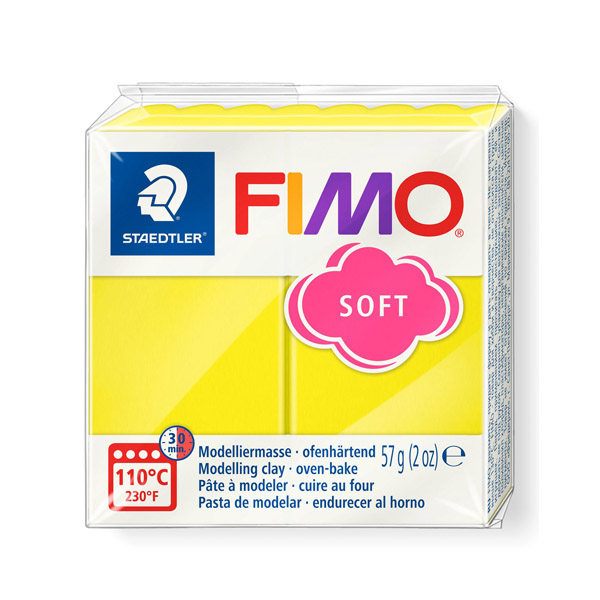 Пластика «FIMO Soft», 56 г. Цвет: Лимонный №10