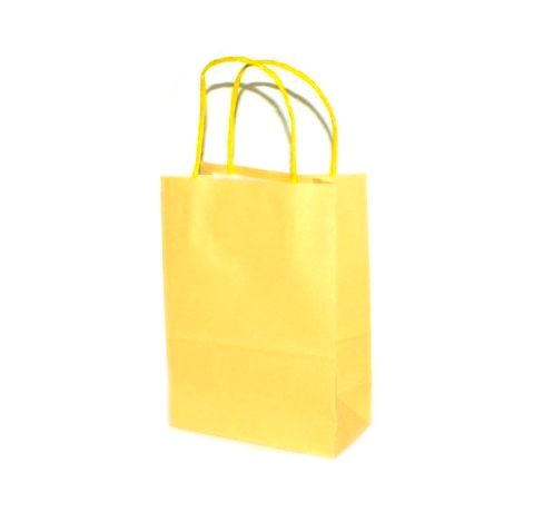 Бумажный крафт-пакет Hobby&You, желтый, 22х9х15 см