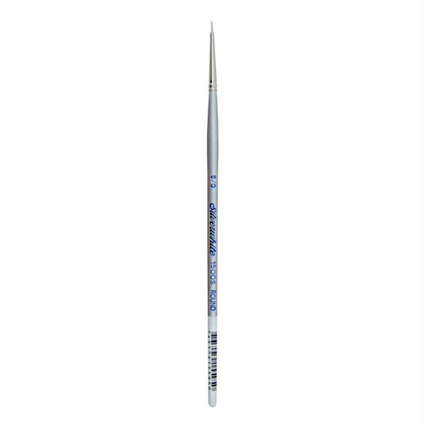 Щітка кругла Silver Brush, синтетика, к.р. SILVERWHITE 1500S. №5/0 (1 мм) 