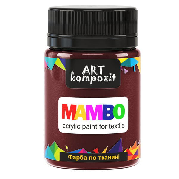 Краска для рисования по ткани MAMBO "ART Kompozit", цвет: 22 УМБРА ЖЖЕНАЯ, 50 ml