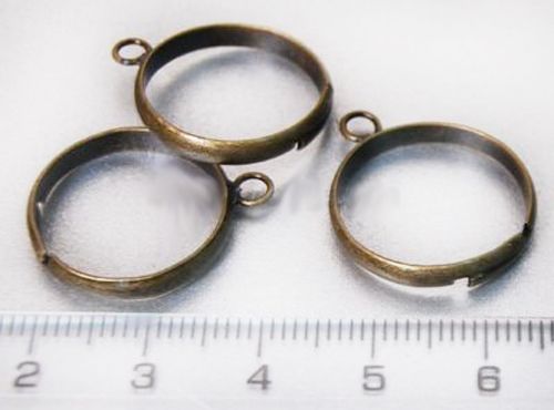 Основа для кольца, Античная бронза, 8*3 мм (3 шт./уп.)