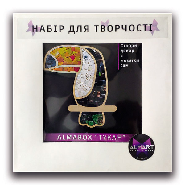 Набор для декорирования мозаикой ALMABOX «Тукан»