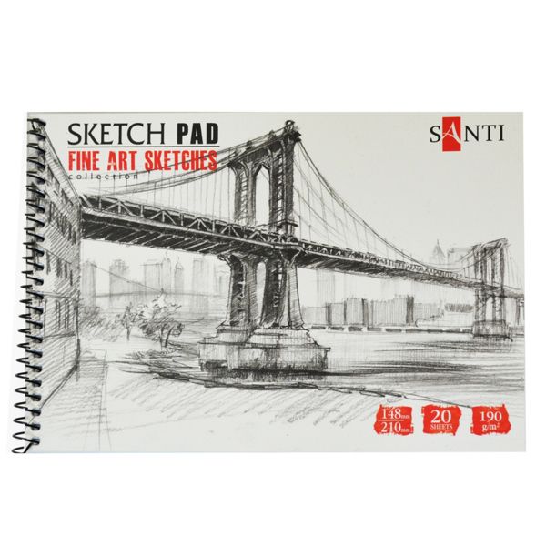 Альбом для графіки SANTI "Fine art sketches" A5, 20 арк.,190 г/м2  - фото 1
