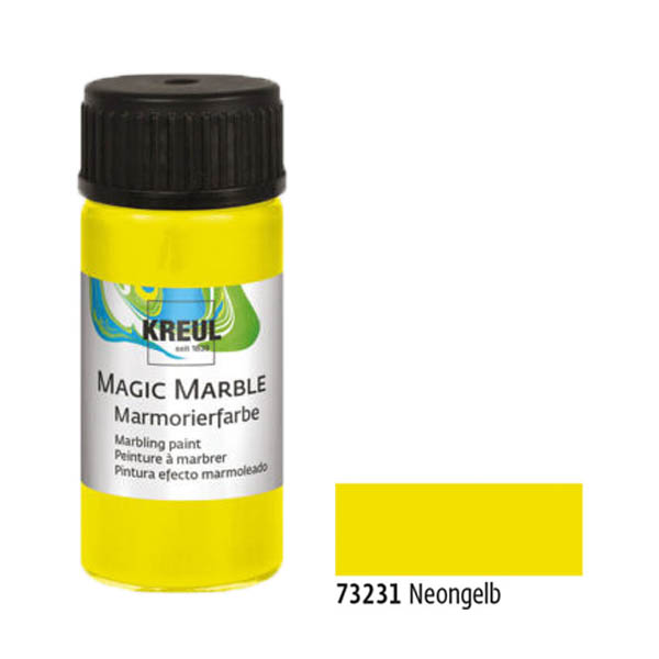Краска для марморирования «Magic Marble» NEON, ЖЁЛТАЯ, 20 ml. 
