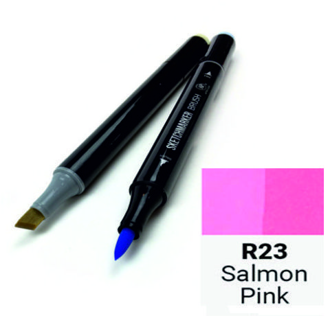 Маркер SKETCHMARKER BRUSH, цвет РОЗОВЫЙ ЛОСОСЕВЫЙ (Salmon Pink) 2 пера: долото и мягкое, SMB-R023