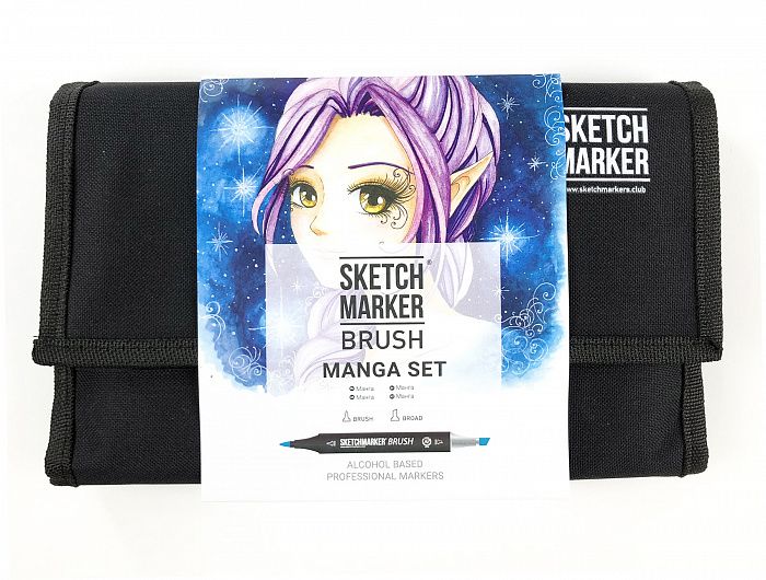 Набір маркерів SKETCHMARKER BRUSH 24 Manga Set - Манга (24 маркери + сумка органайзер) 