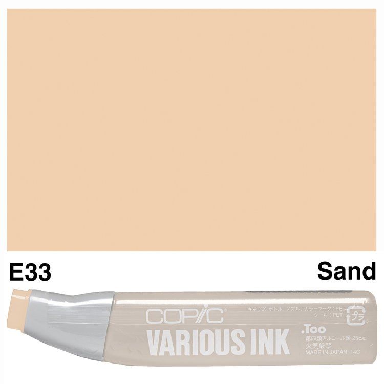 Чернила для маркеров Copic Various Ink, #E-33 Sand (Песчаный)