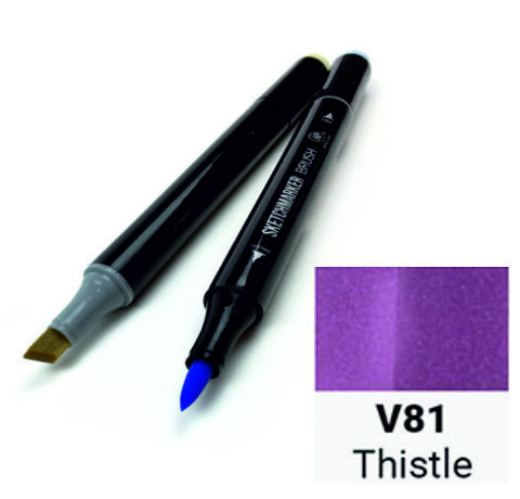 Маркер SKETCHMARKER BRUSH, цвет ЧЕРТОПОЛОХ (Thistle) 2 пера: долото и мягкое, SMB-V081