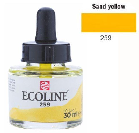 Рідка акварельна фарба ECOLINE, 30 мл, Жовта пісочна (259). Royal Talens 