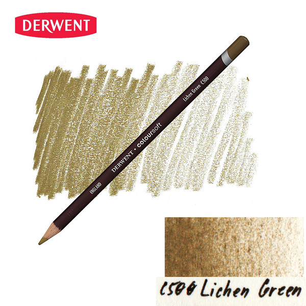 Олівець кольоровий Derwent Coloursoft (C500) Зелений лишайник. 