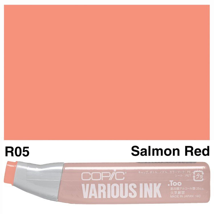 Чорнило для маркерів Copic Various Ink, #R-05 Salmon red (Оранжево-рожевий) 