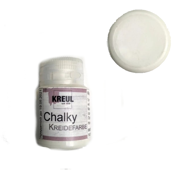 Меловая краска Kreul Chalky Chalk 20 ml на водн.осн., БЕЛЫЙ ХЛОПОК