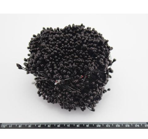 Тичинки для квітів двосторонні, Чорні, 150 шт/уп 