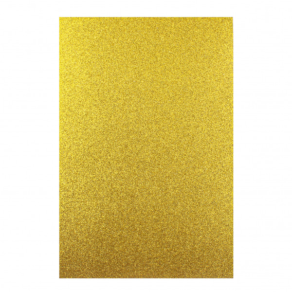 Дизайнерський картон з блискітками, колір ЗОЛОТО, лист А4 - фото 1
