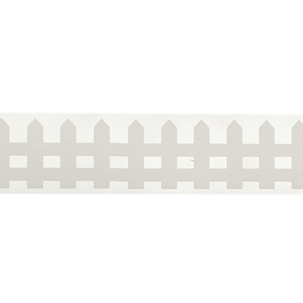 Лента фигурная самоклеящаяся бумажная белая, Santi "Изгородь", 1.5 м - фото 2