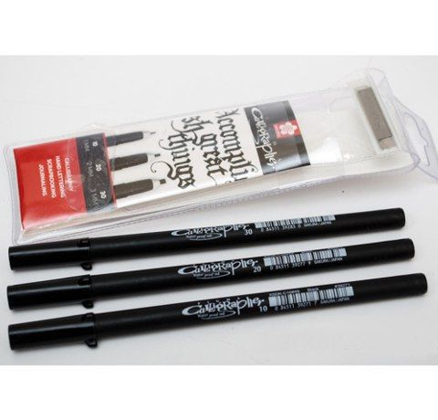 Набор ручек для каллиграфии PIGMA CALLIGRAPHER, 3 шт, Sakura - фото 1