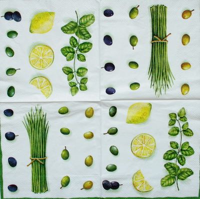 Салфетка Дольки лимона и маслины