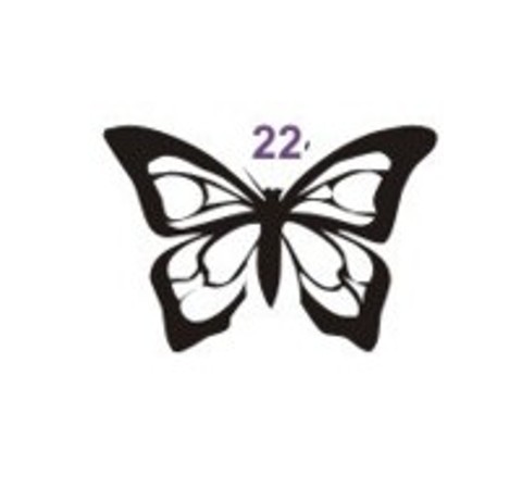 Прозрачный штамп для скрапбукинга  «Бабочка» 3,7 х 2,5 см