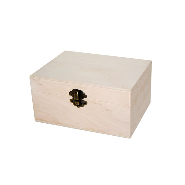 Скринька прямокутна дерев'яна, 16х12х8 см 