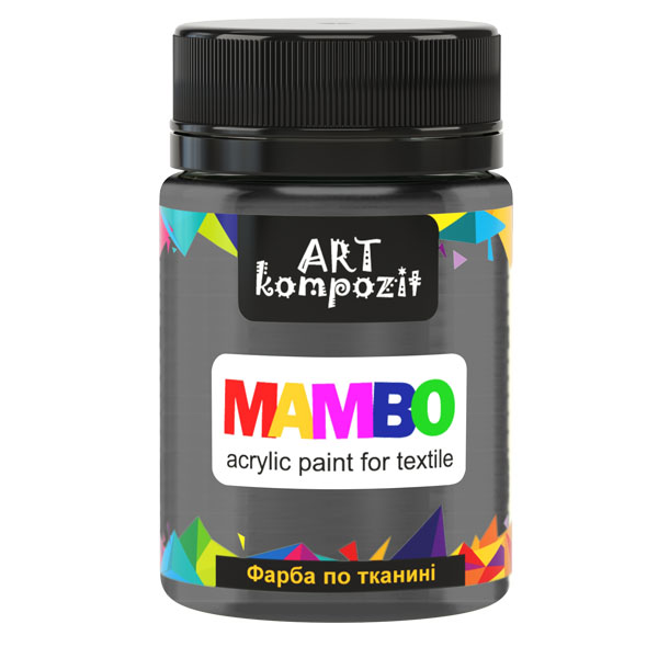 Краска для ткани MAMBO "ART Kompozit" METALLIC, цвет: 51 ЧЕРНАЯ ЖЕМЧУЖИНА, 50 ml