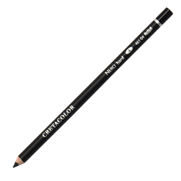 Олівець для малюнка, чорний, масляний, твердий 4, Cretacolor 46104 