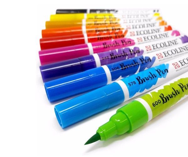 Набір акварельних маркерів Ecoline Brushpen, 10 кольорів.  - фото 2