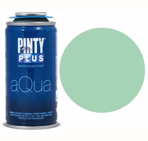 Фарба-аерозоль на водній основі Aqua, 150мл, PINTYPLUS. Колір: Зелене яблуко 