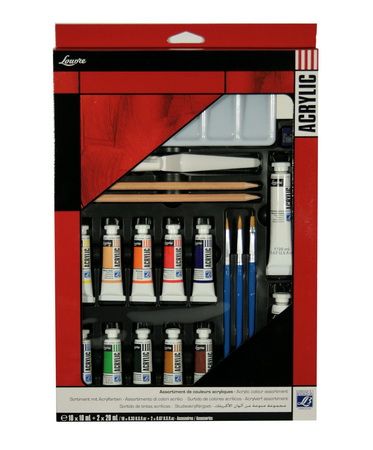 Набор акриловых красок с аксессуарами Acryl Louvre Set Complete