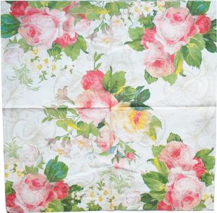 Салфетка  Акварельные розы и вензеля